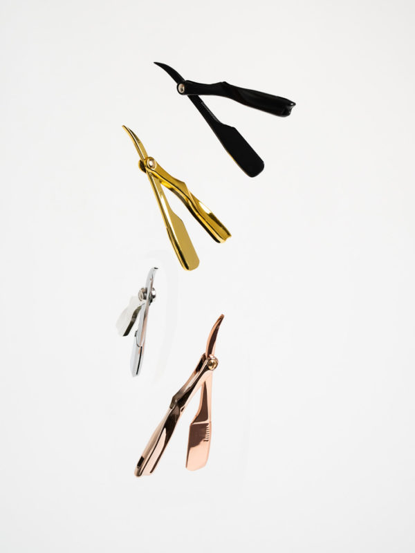 Barbering Store - Set Coupe choux professionnel (en rose gold, gold, noir et argent)